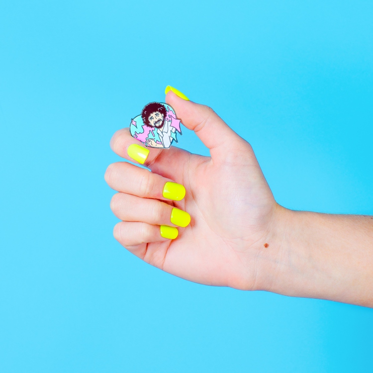 Colourful product photography styling and content creation for Punky Pins by Marianne Taylor.